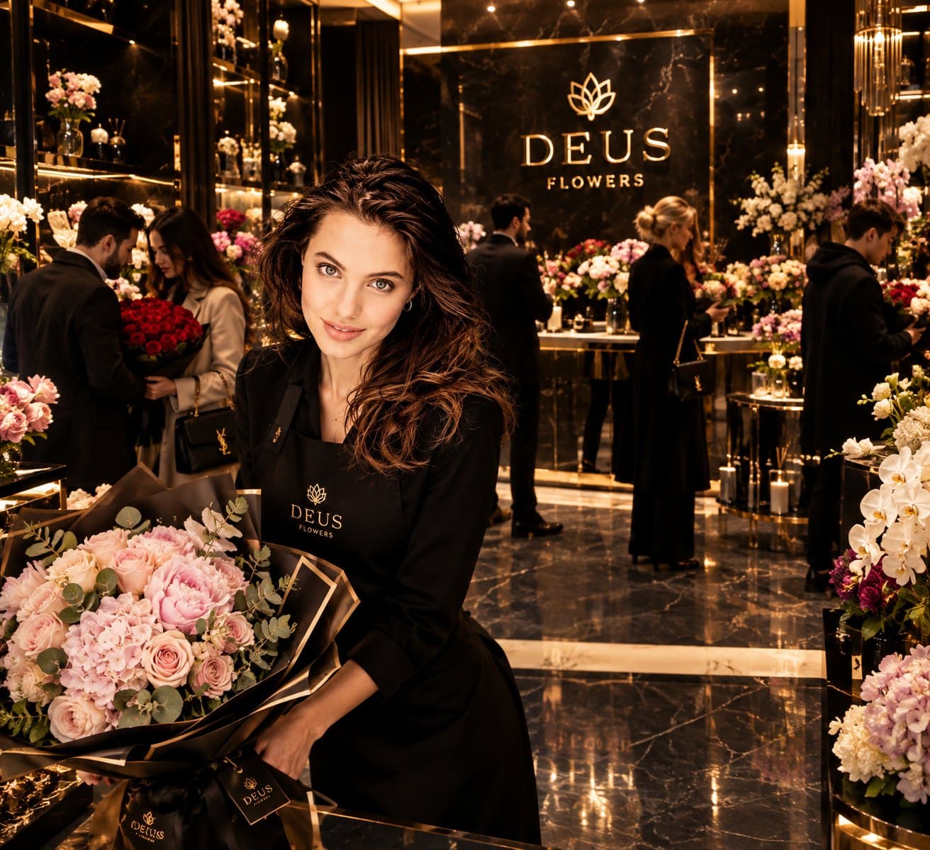 Зал бутика Deus Flowers