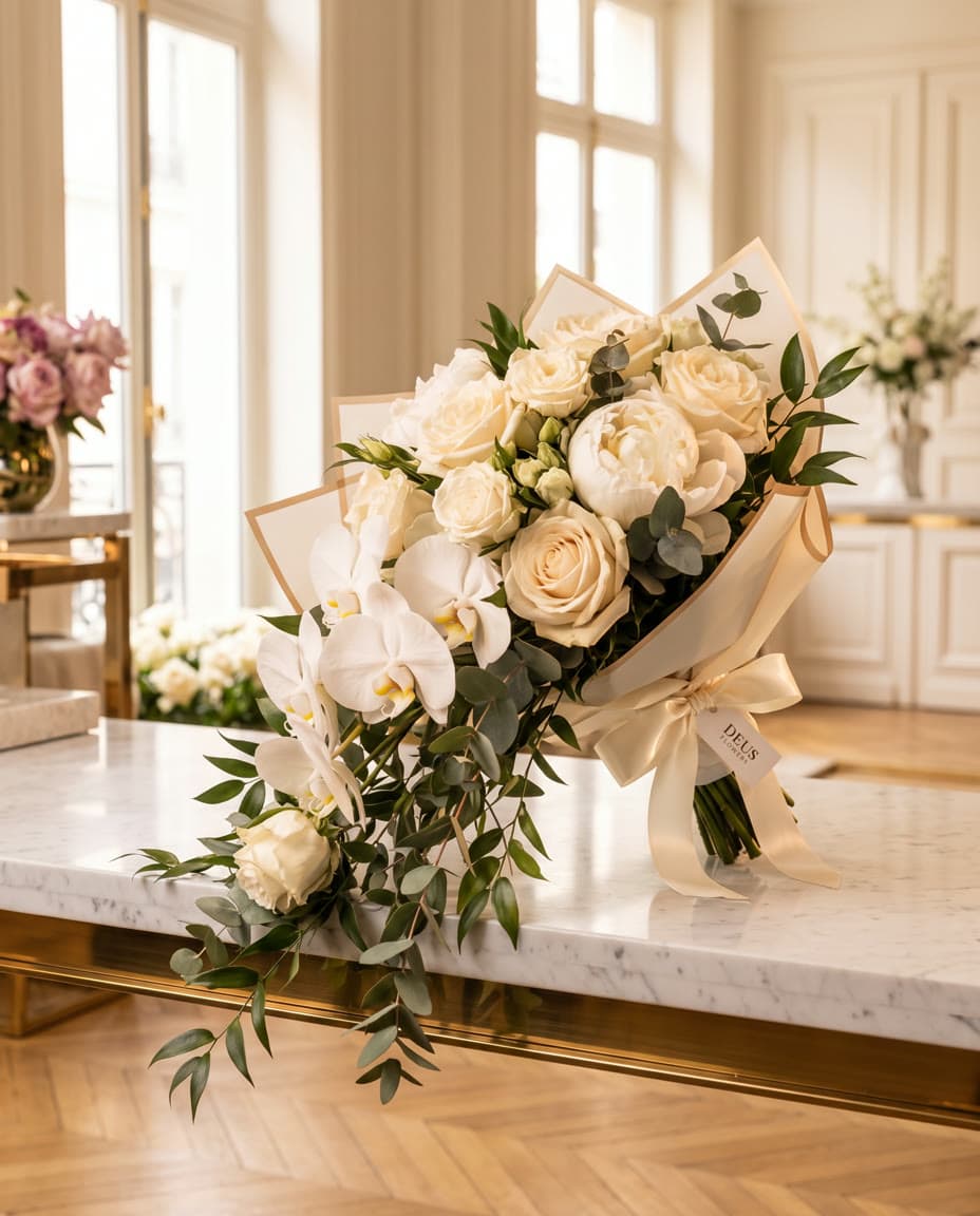 Bridal Ivory: Каскадный букет невесты