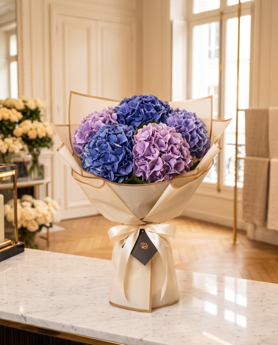 Blue Hydrangea: Fünf blaue Hortensien