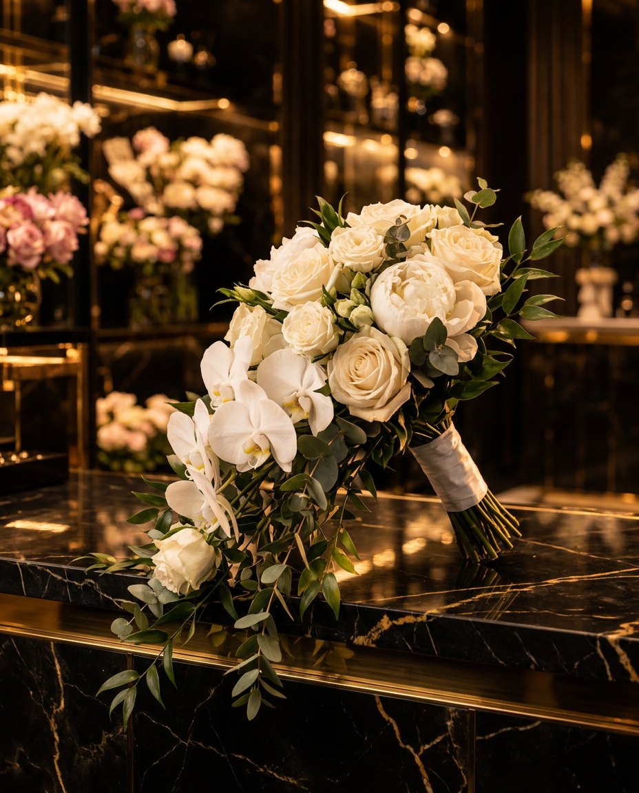 Bridal Ivory: Каскадный букет невесты