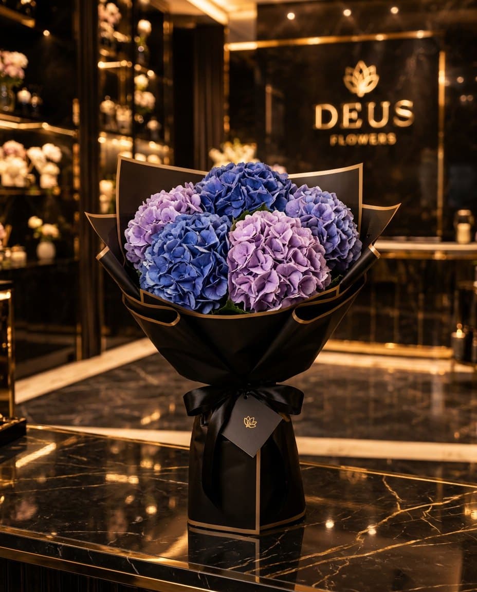 Blue Hydrangea: Fünf blaue Hortensien