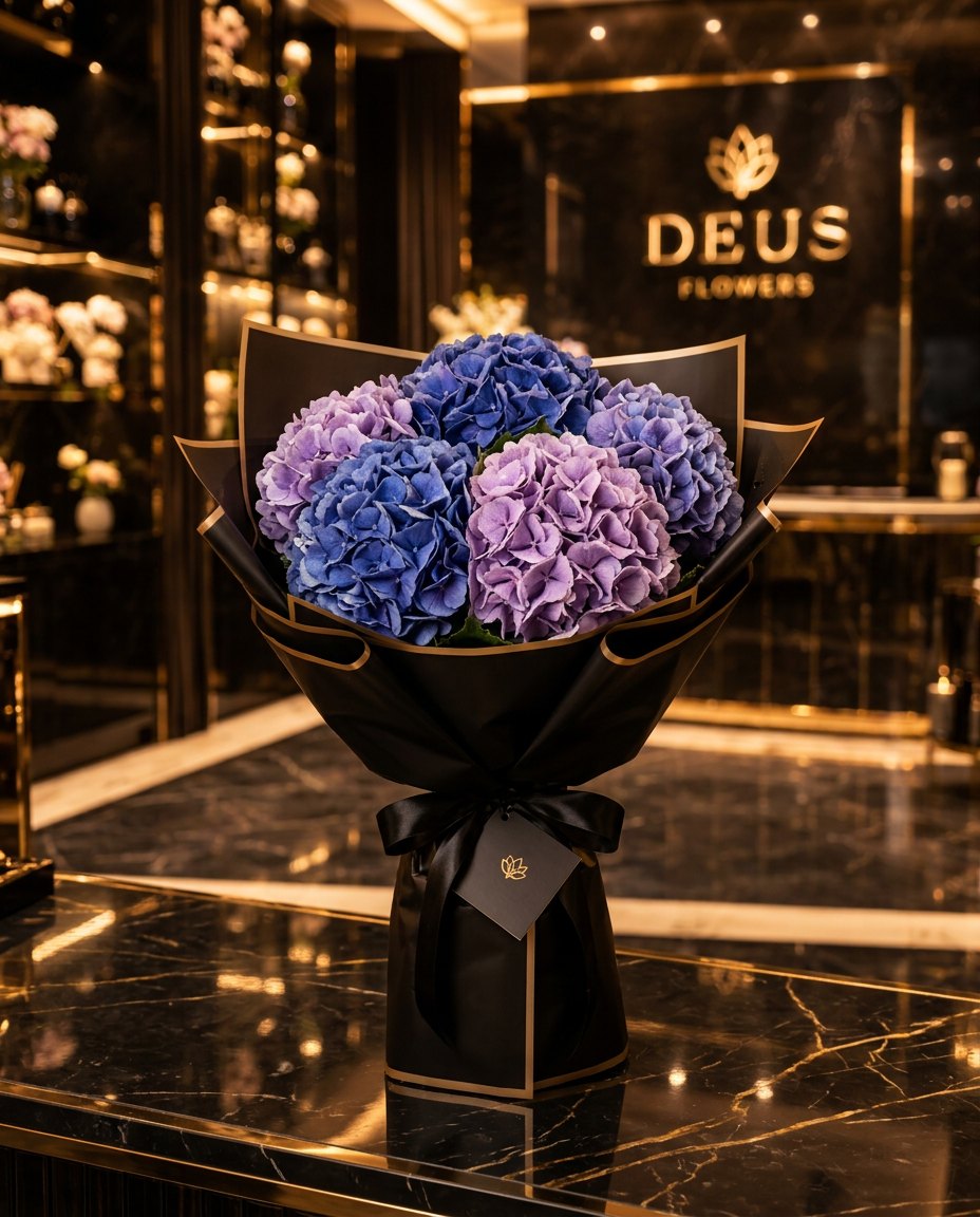Blue Hydrangea: Fünf blaue Hortensien