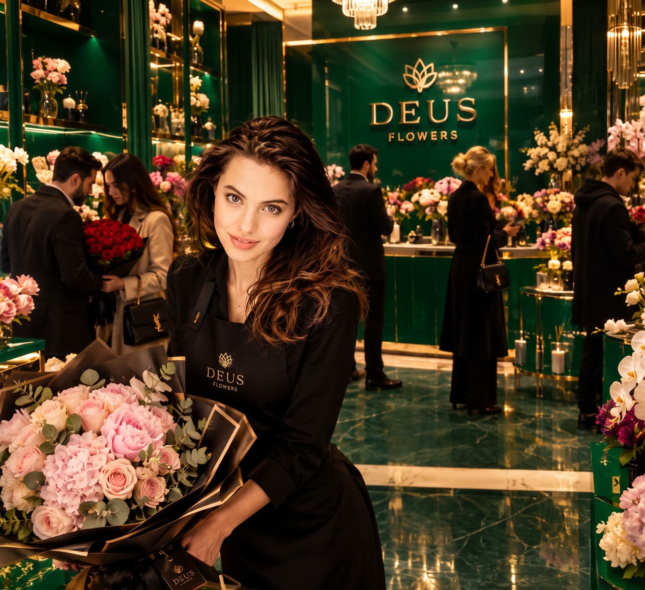 Зал бутика Deus Flowers